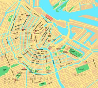 Carte des quartiers d'Amsterdam